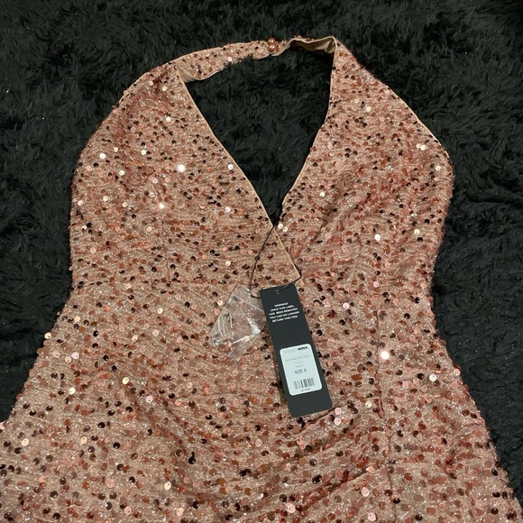 Fashion Nova Sparkling Backless Dress in Pink - Picture 2 of 5